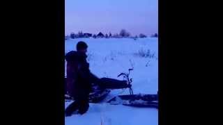 мотобуксировщик Бурлак с приставкой толкач...