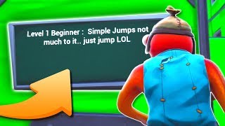 I made a Fortnite Parkour School Map! *25 Fun levels* (Fortnite Creative Mode)