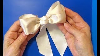 Банты из атласных лент/ Bow of satin ribbons/ БАНТЫ ПРОСТО, БЫСТРО И КРАСИВО СДЕЛАТЬ ЗАВЯЗАТЬ DIY