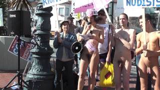 Gay Parody Porn Video shoot in Jane Warner Plaza, San Francisco on February 17, 2013