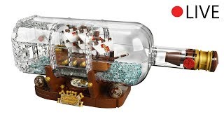 Ship in a Bottle LIVE BUILD ! LEGO Ideas (Full Video)