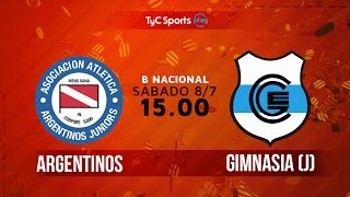 Primera B Nacional: Argentinos Juniors vs. Gimnasia (J)  | #BNacionalenTyC
