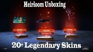 Apex Legends Heirloom Unboxing and 20+ Legendary Skins Unboxing