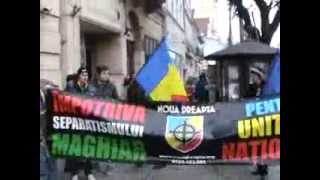 Protest în fața consulatului Ungariei din Cluj