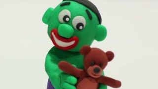 Baby Hulk nostalgy ? Superhero Play Doh Stop Motion movie