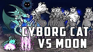 The Battle Cats | Cyborg Cat (Salon Cat) vs All Moon Stages!