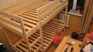 Сборка двухъярусной кровати IKEA MYDAL - Ikea Mydal Bunk Bed Assembly