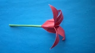 оригами цветок лилия из бумаги для начинающих своими // origami paper lily flower