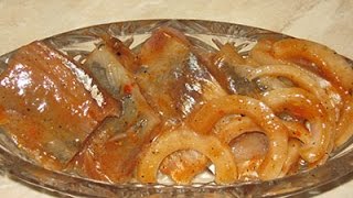 Маринованная домашняя селедка по-корейски с томатом