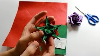 How to fold Pentagon Origami Naomiki Sato Rose Calyx 五角形 佐藤直幹 摺紙玫瑰 花萼教學