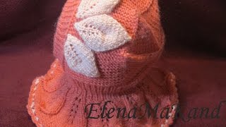 Шапка-шлем спицами. Пряжа Valencia Velloso. Knitting hoodie hat