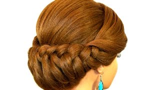 Braided Updo Hairstyle for Medium Long Hair Tutorial