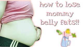 TIPS: How to lose MOMMY BELLY FATS! | Detox Water + Exercise with your Baby! - Tagalog