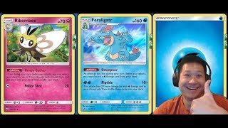 Downpour FERALIGATR Deck, 4000+ DMG, 1 Hit GX Pokemon, Dragon Majesty