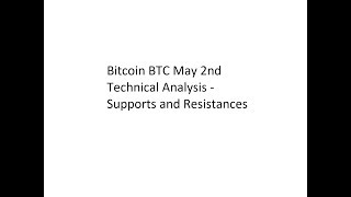 Bitcoin BTC May 2nd Technical Analysis - Supports and Resistances