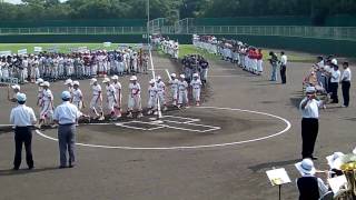 2010年7月31日　習志野市少年野球夏季大会　入場行進（五中吹奏楽部演奏）