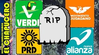 PRD, MC, VERDE Y PANAL PERDERÁN SU REGISTRO EL PRÓXIMO MES