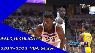 Jimmy Butler Full Highlights 2017.09.30 vs Lakers - 10 Pts In His T-Wolves Debut!