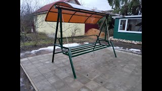 Садовая качель своими руками. Поместится много гостей! Чертеж.