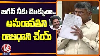 Chandrababu Obeisance To CM Jagan, Pls Continue Amaravati As Capital | V6 News