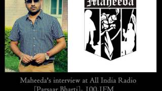 Maheeda Interview( Hardeep Brar ) with Prasaar Bharti Radio Station ( all india radio )