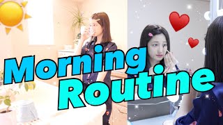 ♡My Morning Routine♡朝の習慣.メイク.ヘア.ファッション.etc...【一人暮らし】