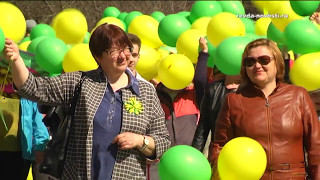 Первомайская демонстрация в Ревде. 2017 год