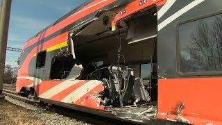 Штадлерский дизель-поезд после крушения / Stadler DMU after an accident