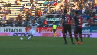 Gol de Romero. Vélez 2 - Colón 0. Fecha 14. Primera División 2016.