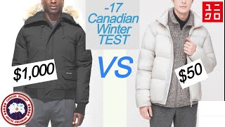$50 UNIQLO Puffer vs $1000 Canada Goose Chilliwack Winter Performance Test + Full Jacket Rotation