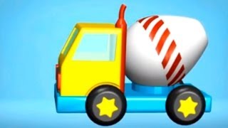 Мультфильмы про машинки - Бетономешалка  - собираем пазл