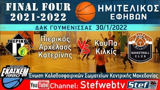 Ημιτελικός ΚουΠα - Πιερικός Αρχέλαος 29/1/2022