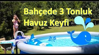 Bahçenin Ortasında 3 Tonluk Havuz Keyfi I Dev Havuz Kurduk Şimdi Yüzelim