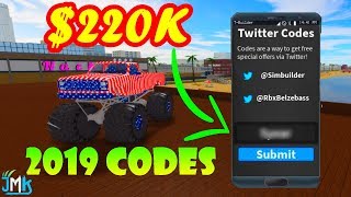 Roblox Vehicle Simulator MONEY CODES 2019 | All working codes *NEW*