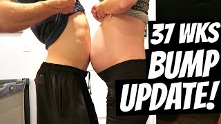 37 weeks Pregnancy Update with Belly Pics & Kicking Videos