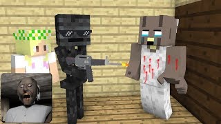 Monster School : GRANNY HORROR GAME CHALLENGE 3 - Minecraft Animation