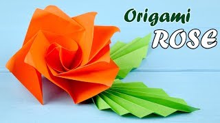 Бумажная ОРИГАМИ РОЗА за 5 минут