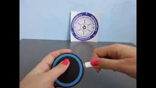 КРУГЛАЯ БЕСПРОВОДНАЯ ЗАРЯДКА ДЛЯ ТЕЛЕФОНА С РЕЗИНОВЫМИ НАКЛАДКАМИ