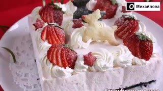 как сделать торт  | Рождество Клубника мусс | торт рецепт