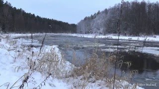 Зимняя река. Природа зимой. Заснеженный лес. Медитация. Релакс. Музыка. Йога. Сон. Вилия. Хутор Чара