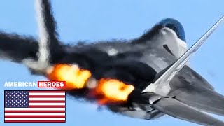 Russia Surprised: ????????Take Offs with Full Afterburner of US Air Force F-22 Raptor & F-35 Lightning II