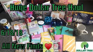 HUGE Dollar Tree Haul 6/18/18. TONS OF NEW FINDS/Crown Jewelz Stationary Sets, Mugs and More!