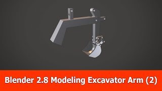 Blender 2.8 Modeling : Boolean & Extrude Excavator arm
