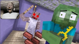 Monster School: GRANNY HORROR GAME CHALLENGE - Minecraft Animation