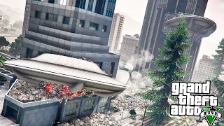 Что будет если нападут инопланетяне в GTA 5!? - Вторжение инопланетян! - Апокалипсис ГТА 5
