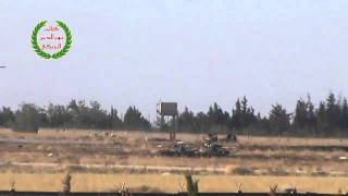 Syria FSA engage two SAA T 55 with Norinco HJ 8 ATGM part2 30 07 2013