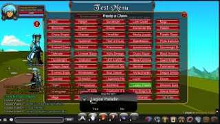 AQW Combat Test Server How to Load Items, Level Up, Item List