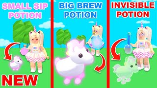 Trying ALL The NEW POTIONS On My NEON Pets In Adopt Me! (Roblox)