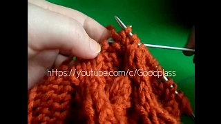 Вязаный шарф спицами.Шарф-труба вязание по кругу.  Knitting(Hobby)