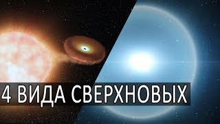 4 ВИДА ВЗРЫВОВ СВЕРХНОВЫХ ЗВЕЗД.  Новое исследование NASA, Анимация NASA Выбросы газов и вещества.
